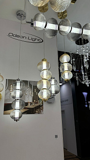 Подвесной светильник 77 см, 24W, 4000K, Odeon Light L-vision Bruco 5095/24L, бронза