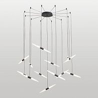 Люстра подвесная *75*80-150 см, 26*led*3W, 4000K, Lussole Hopkins LSP-7397, черный