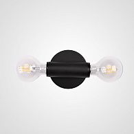 Бра RH Utilitaire Inline Sconce Black 28,5*8*10 см, 2*E27*60W, ImperiumLoft 44.558, Чёрный