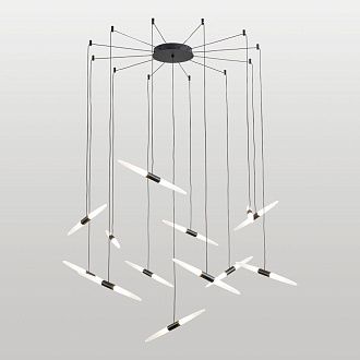 Люстра подвесная *75*80-150 см, 26*led*3W, 4000K, Lussole Hopkins LSP-7397, черный