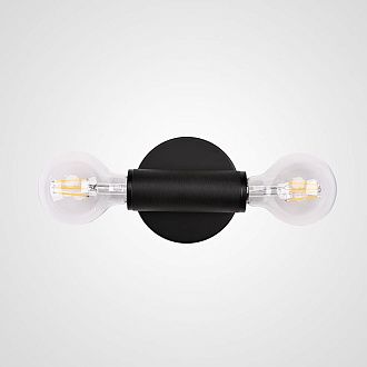 Бра RH Utilitaire Inline Sconce Black 28,5*8*10 см, 2*E27*60W, ImperiumLoft 44.558, Чёрный