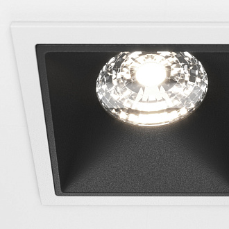 Светильник 9 см, 15W, 4000K, Technical DL043-01-15W4K-D-SQ-WB, белый-черный, 36°, Dim, Triac, вр 7,5 см