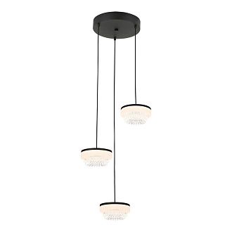 Подвесной светильник *37*50-120 см, 3*LED*7W, 4000K, Lussole  LSP-7487, черный