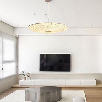 Подвесная люстра Aqua Creations Lighting round D100 100*100*15 см, 1*E27*60W, ImperiumLoft 108168-28, Белый