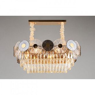 Подвесная люстра 72*36*50-85 см, E14, 40W, Aployt Zibille APL.769.03.11, золотой