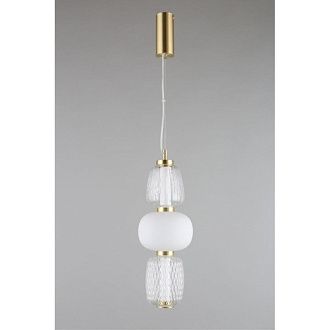 Подвесной светильник 17*80-170 см, 1*LED, 29W, 3000K, Aployt Simonet APL.318.06.29, латунный