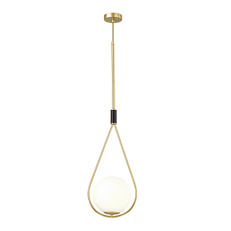 Светильник подвесной 26 см Odeon Light Flari 4810/1A, черный-золото