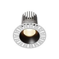 Встраиваемый светильник 10*10 см, вр 7 см, *LED*15W, 3000K, Maytoni Dip DL121-15W-3K-TRS-B, Черный
