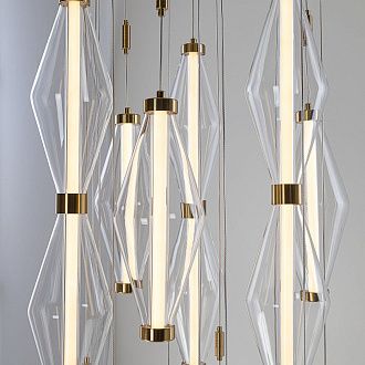Люстра подвесная *46*240-500 см, *LED*158W, 3000K, Citilux Tanna CL253040, Латунь\Чёрный