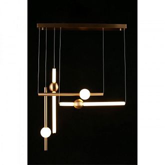 Подвесной светильник 85*15*90-250 см 50W, 3000K, Aployt Zhozefin APL.038.06.50, бронзовый