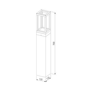 Ландшафтный светодиодный светильник  Frame 3000K чёрный 1529 TECHNO LED черный Elektrostandard  4690389219122, a072092