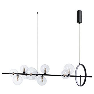 Подвесная люстра 120 см Arte Lamp Saturn A7790SP-50BK черная