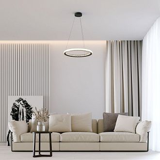 Подвесной светильник 61*61*40-150 см, LED*40W, 4000K, Eurosvet Parafe 40024/1 LED, серый, a069305