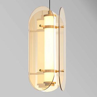 Подвес 19*42-192,5 см, 2*LED, 2,6W, 3000K, Favourite Fada 4624-2P, латунь