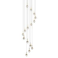 Подвес 46*46*190 см, 15*LED*37W, 3000K Gerhort G52143/15BRS CL, Бронза
