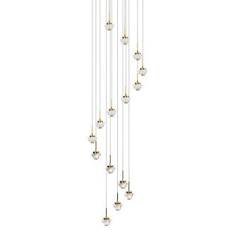 Подвес 46*46*190 см, 15*LED*37W, 3000K Gerhort G52143/15BRS CL, Бронза