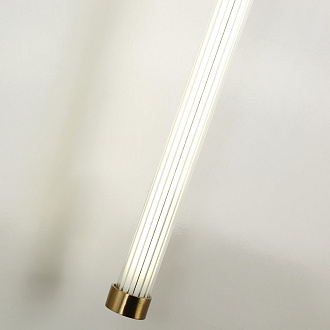 Бра Favourite Lignum 3057-3W, D100*W60*H1000, золота, белый плафон цилиндрической формы из акрила