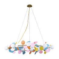 Подвесная люстра Loft IT Matisse 10008/1300 mult, диаметр 130 см, золото-разноцветный