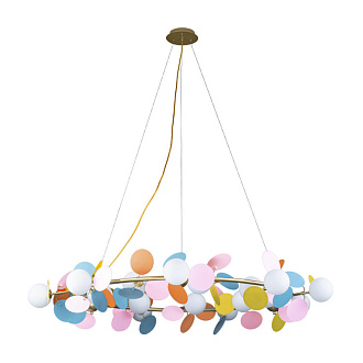 Подвесная люстра Loft IT Matisse 10008/1300 mult, диаметр 130 см, золото-разноцветный