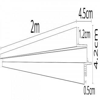 Профиль 200 см Arte Lamp GAP  A610206 черный