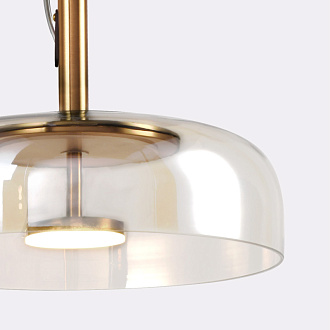 Подвесной светильник 30*181,5 см, 4.8W, Favourite Brandy 4258-1P латунь, прозрачное стекло