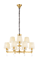 Люстра Ø800 x H550(1500), мм, 12*40W (480W), BRASS(Латунь) NewRgy 8902/8+4LT BRASS