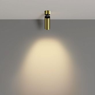 Светильник  C055CL-L12W2.7K-W-BS **-16 см, *LED*12W, K, Maytoni technical FOCUS LED C055CL-L12W2.7K-W-BS, Латунь