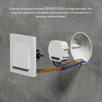 Wi-Fi реле Denkirs RL1002-SM белый