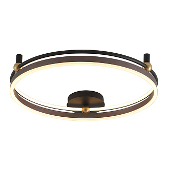 Светильник потолочный 68*10 см, LED*72W 3000-6300K Черный/Кофейный/Золото Crystal Lux FERNANDO PL72W LED COFFEE/BLACK