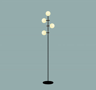 Торшер 22*27*147,5 см, G4 * 4 20W,  Mantra Cellar 7639, черный