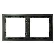 Рамка пластиковая Voltum S70 на 2 поста, титан пластик Soft touch VLS100206