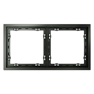 Рамка пластиковая Voltum S70 на 2 поста, титан пластик Soft touch VLS100206