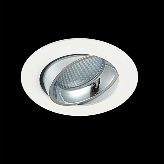 Встраиваемый светильник 9 см, 7W, 3500К, Citilux Альфа CLD001NW1, белый-хром, вр 8 см