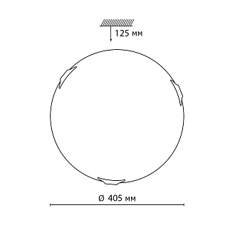 Cветильник 40,5*12,5 см, LED 48W, 4000 К, IP20, белый/хром, стекло Sonex Lufe, 7601/DL