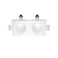 Встраиваемый светильник 24*12*6,5 см, 2*GU10, 12W, Maytoni Technical Gyps Modern DL002-WW-02-W белый