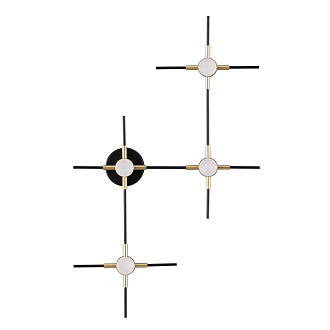 Бра 39*60 см, 14W, 4000K Odeon Light Costella 3906/14WL, черный-золото