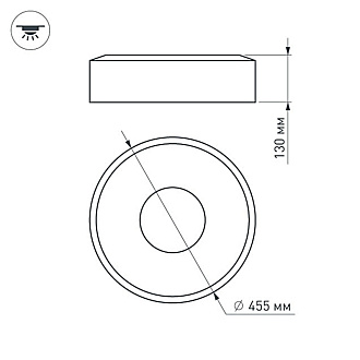 Накладной светильник Arlight 022134(1) *45,5*13 см, 33W, белый (дневной)K,