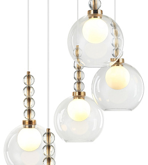 Светильник подвесной 59*59*46/150 см, 5*G9 LED  Бронза Stilfort Designo 2166/05/05P
