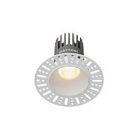 Встраиваемый светильник 9*8 см, вр 6 см, *LED*10W, 3000K, Maytoni Dip DL119-10W-3K-TRS-W, Белый