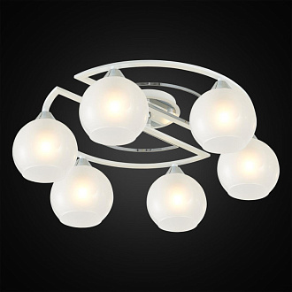 Потолочная люстра Citilux Отто CL121160, диаметр 63 см, белый-хром