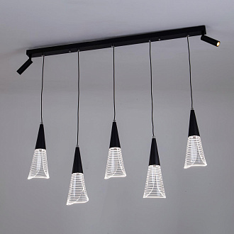 Подвесной светильник 99*20*85 см, LED 30W, 3000 / 6000K, Черный LED4U L7105-7 BK