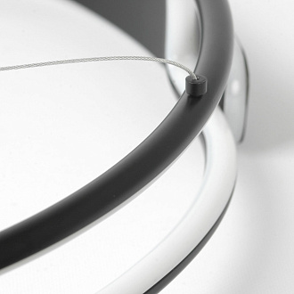 Люстра подвесная 60*150 см, 2*LED*20W 4000K черный Lussole Bradford LSP-7160