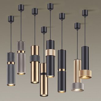 Подвесной светильник Odeon Light Afra 4744/5L, черный-золото