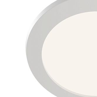 Светильник, 22 см, 18W, 3000К, белый, теплый свет, Maytoni Stockton DL017-6-L18W, встраиваемый светодиодный