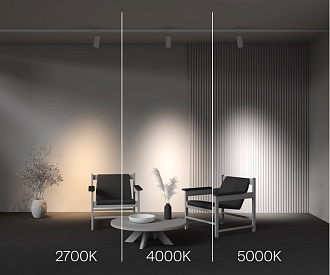 Трековый трехфазный светильник 8 см, 30W, 2700-5000K, Maytoni Focus Led TR197-3-30WCCT-M-W, белый