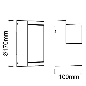 Уличный светильник 17*17 см, *LED*15W, 2700-4000K, Mantra Creek MAN8855, белый