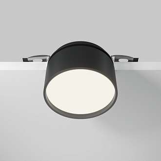 Встраиваемый светильник 8,5*8,5*6,6 см, LED, 12W, 4000К, Maytoni Technical ONDA DL024-12W4K-B черный