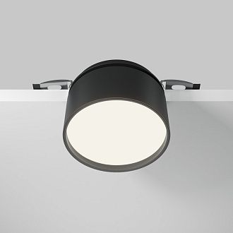 Встраиваемый светильник 8,5*8,5*6,6 см, LED, 12W, 4000К, Maytoni Technical ONDA DL024-12W4K-B черный, вр 8,2 см