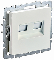 BRITE Розетка компьютерная двойная кат.5E RJ45 РК10-2-БрЖ жемчуг