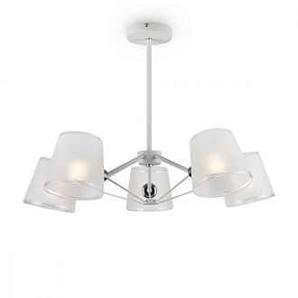 Потолочная люстра Freya Gino FR5108PL-05CH, диаметр 69 см, белый-хром